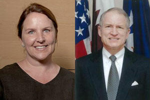 New board members Virginia Drake Lebermann (left) and Chase Untermeyer (right).